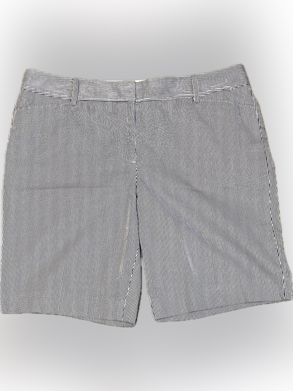 Talbots Striped Seersucker Women’s Shorts - White & Blue size 12P